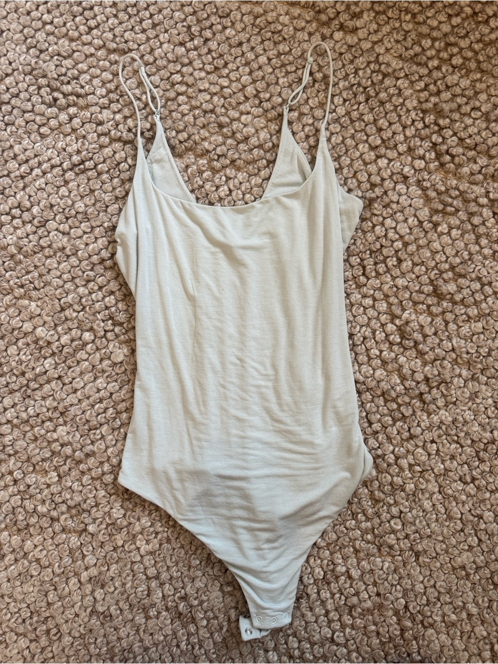 SKIMS Light Blue Tank Bodysuit with Adjustable Straps